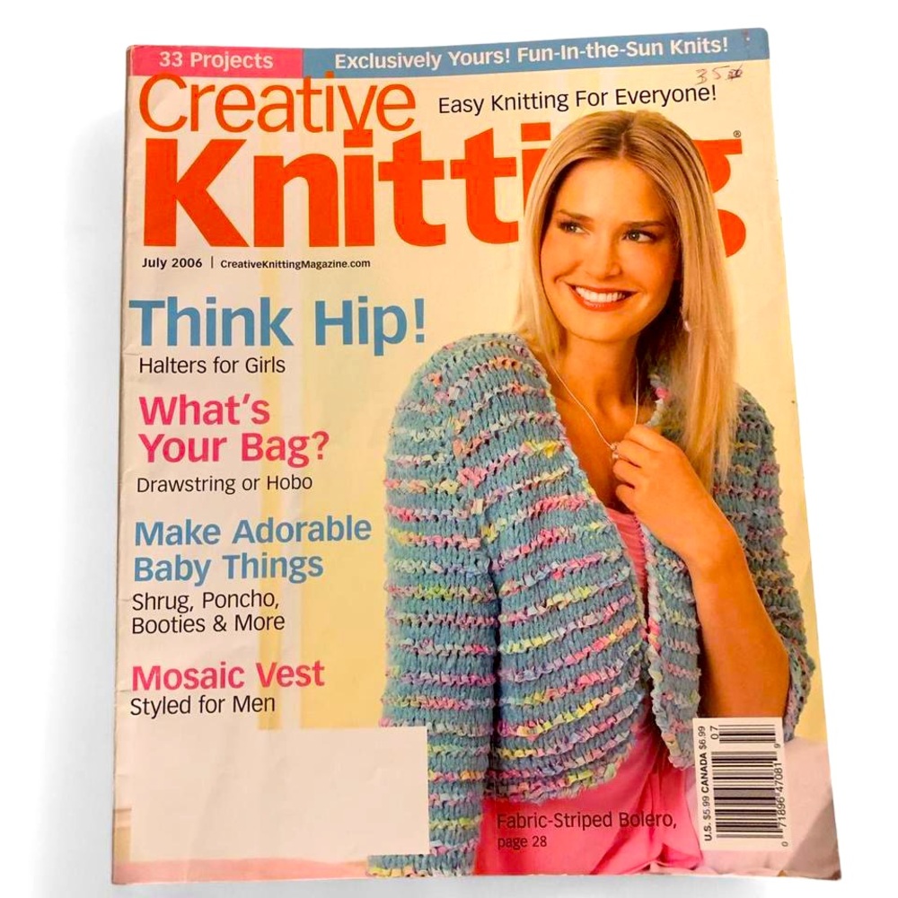 Creative Knitting Magazine July 2006 with 28 patterns!!!